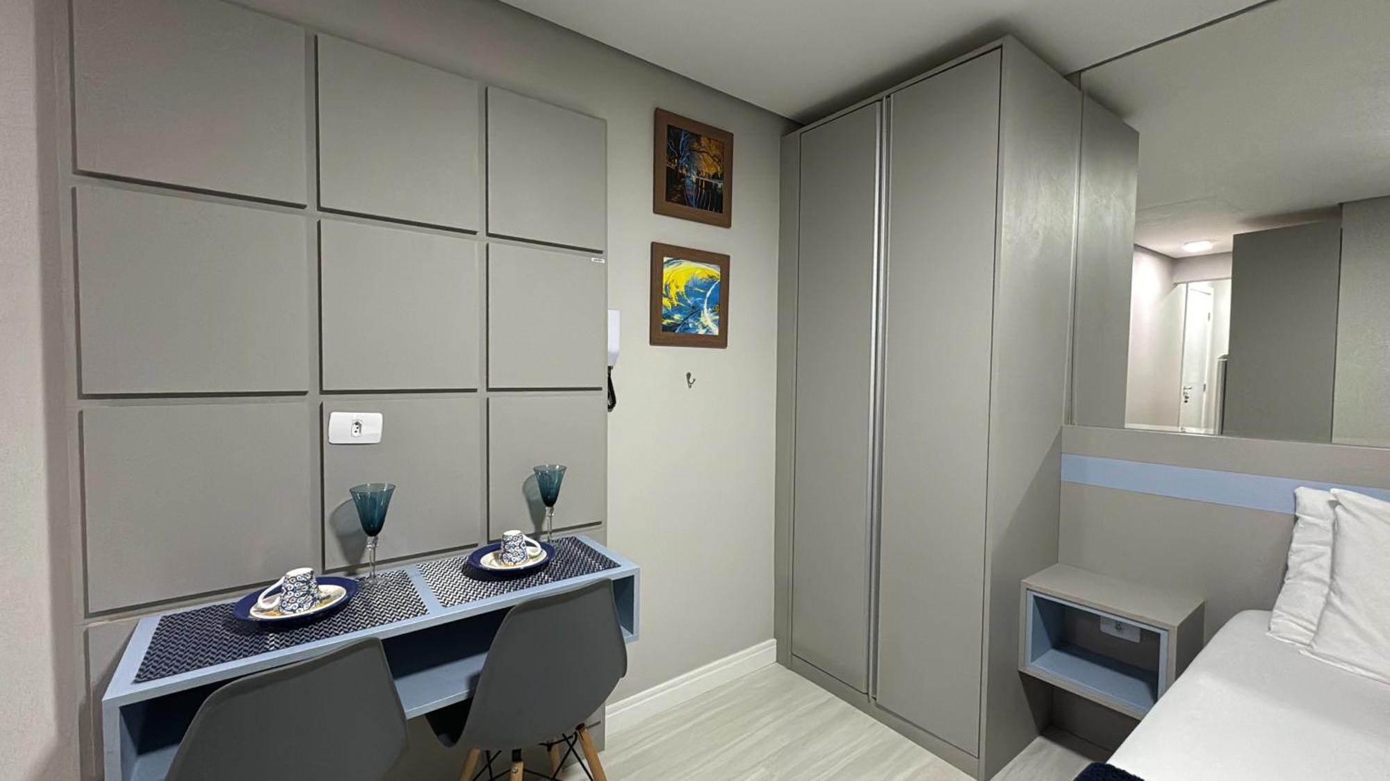 16- Studio Decorado Perfeito Para Casal!!! Κουριτίμπα Εξωτερικό φωτογραφία